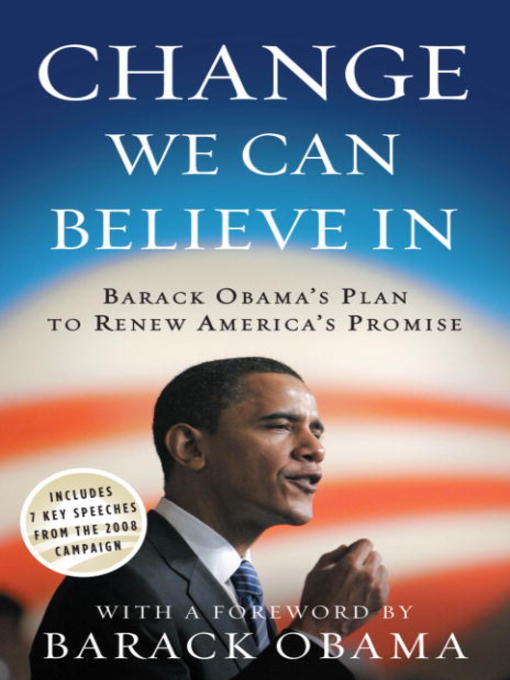 Title details for Change We Can Believe In by Obama for Change - Wait list